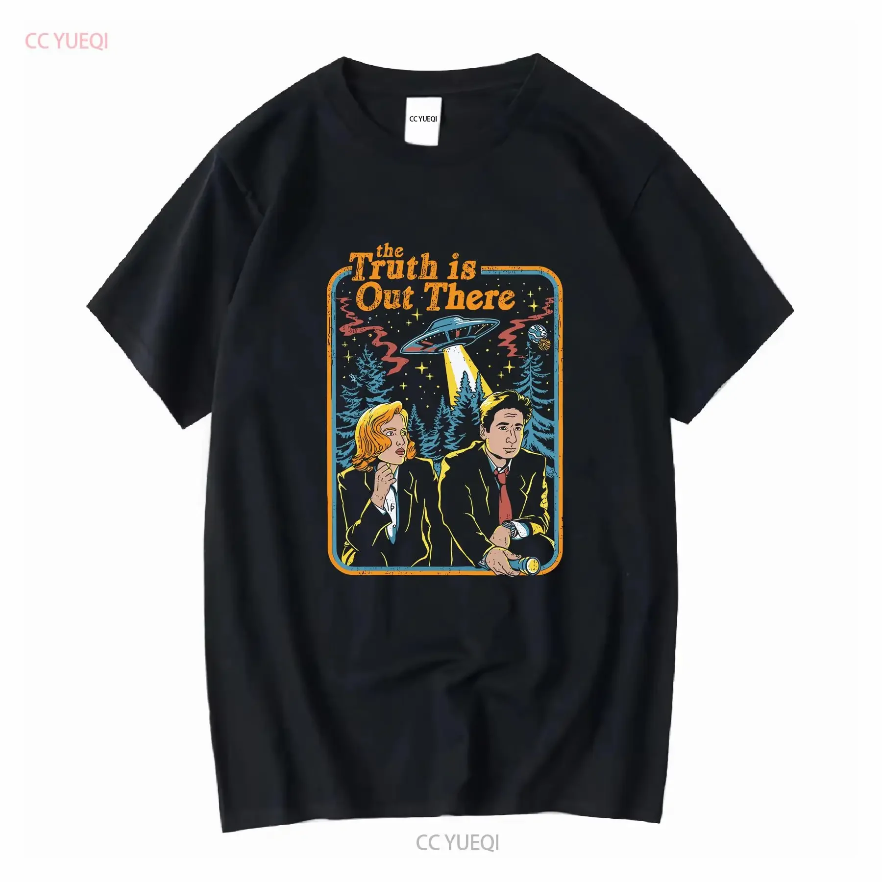 Die Wahrheit ist da raus X FILES T-Shirt Fans Film Vintage Mulder und Scully Vintage gewaschene Designerkleidung grafische Mode