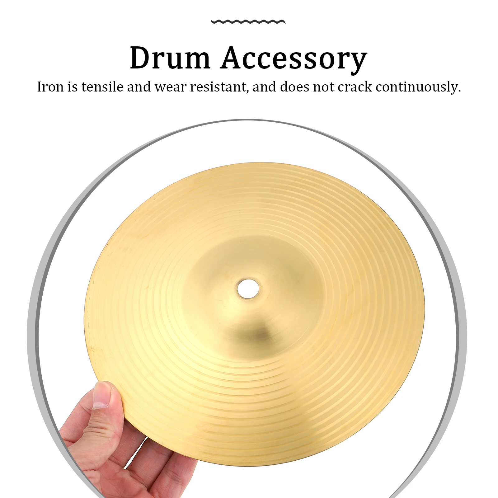 

8-inch Cymbal Drum Kit Accessories Felts Cymbals for Drums Splash Brass Crash Wooden