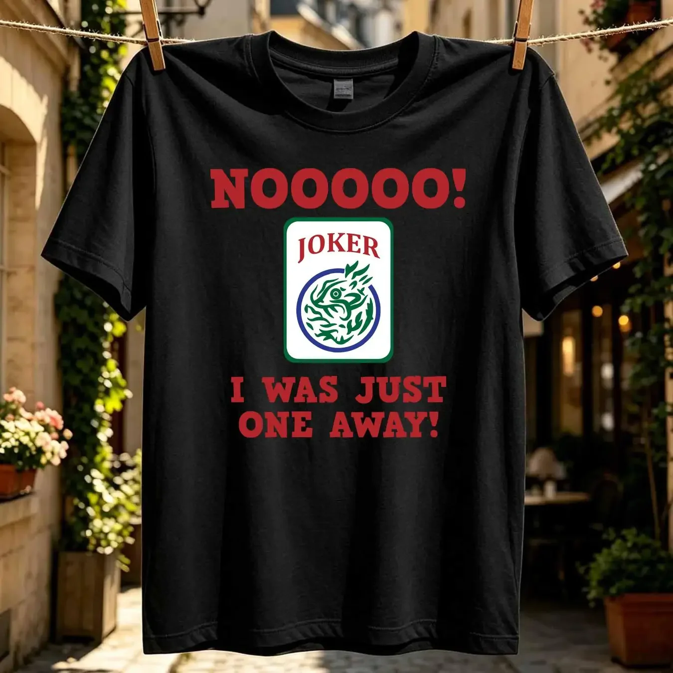 washed T Shirt I Was Just One Away Mahjong Game Player Games Large Capacity Backpack Print Backpacks vintage Washed Soft