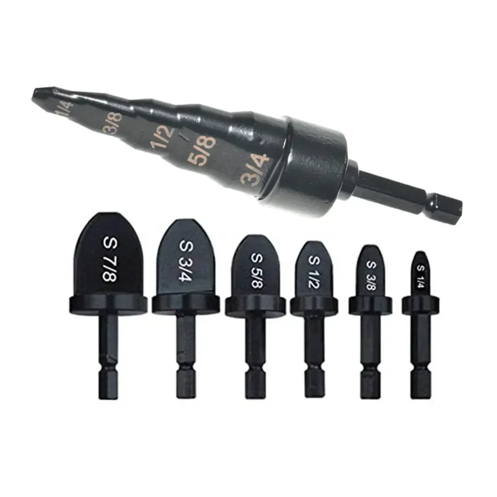 7pcs condizionatore d'aria tubo di rame espansore tubo espansore Swaging punta da trapano Set Swage tubo Expander Swaging strumenti di svasatura