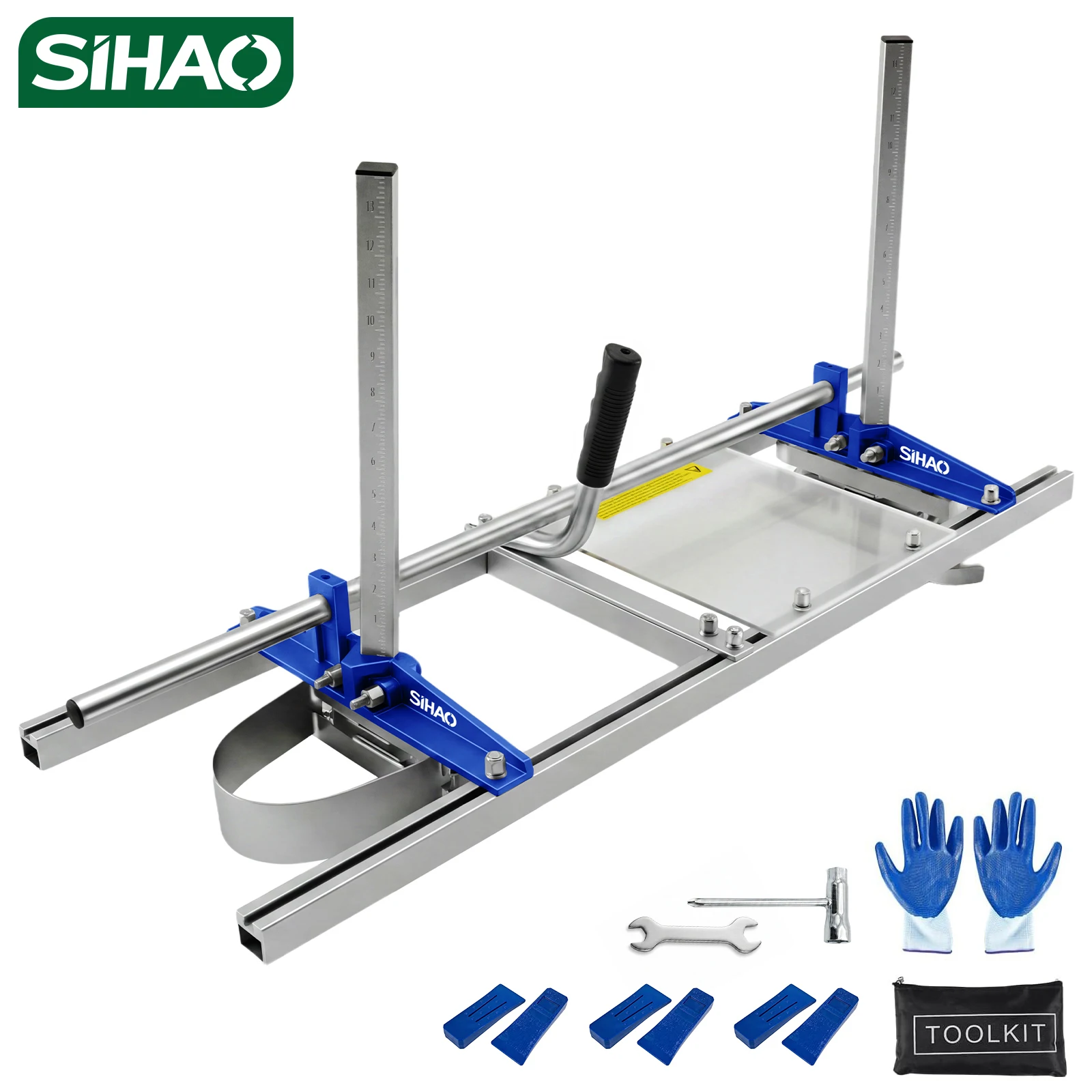 

SIHAO Chainsaw Mill, Portable Sawmill Galvanized Steel, Adjustable 0.2-11.81" Cutting Thickness, for Wood Lumber Planking