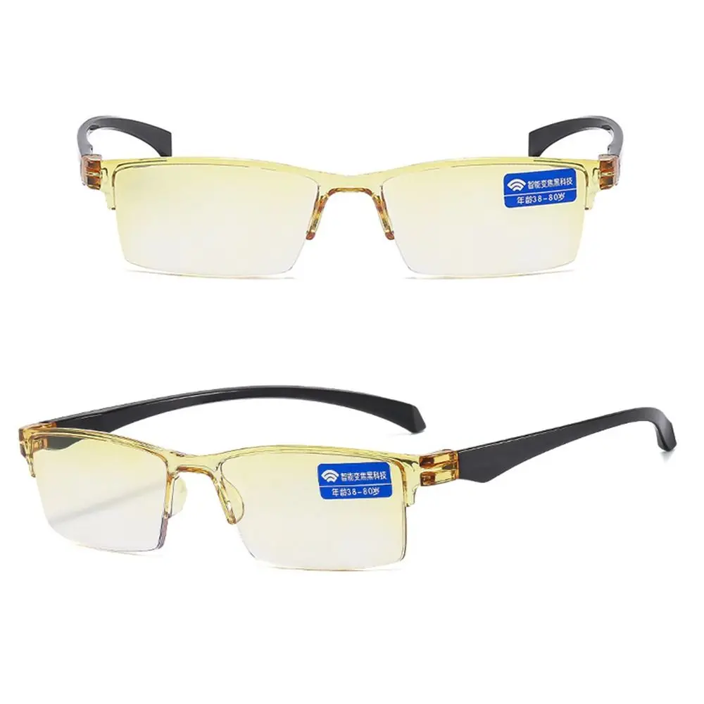 Smart Automatic Zoom Brillen Anti-Blaulicht Lesebrille Männer Frauen Quadrat rahmenlose optische Brille Computer Brillen – Detail 6