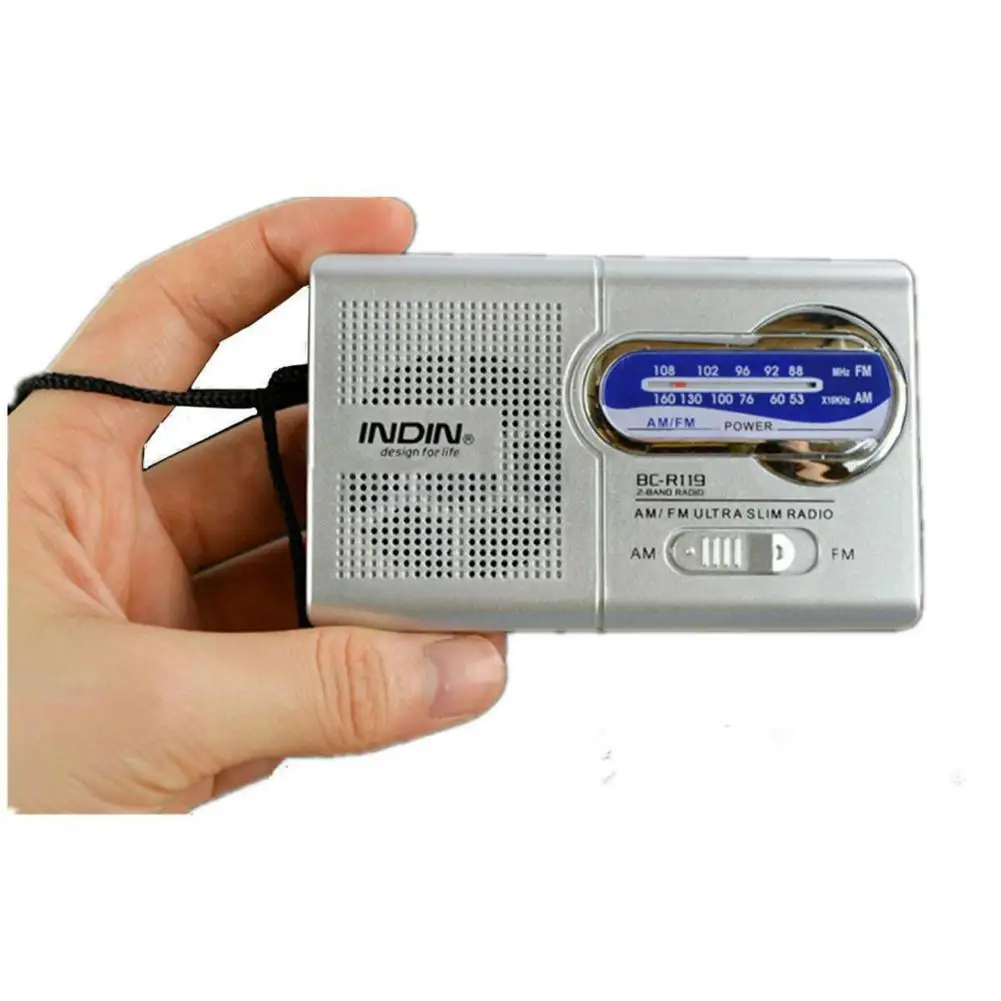 Receptor de Radio portátil para exteriores, antena de Radio AM/FM, receptor telescópico, 3V, multifunción, para personas mayores