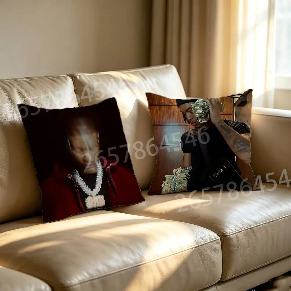 L-LOCKED IN N-Nemzzz Polyester Printed Pillow Cover Square 30 35 40 45 50 55 cm Soft for Sofa Bed Car Home Decor