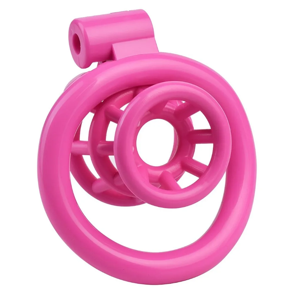 BDSM Inverted Negative ABS Resin Male Chastity Cage Urethral Lock Penis Resistant Cock Ring Sissies Pink Adult Supplies 성인용품