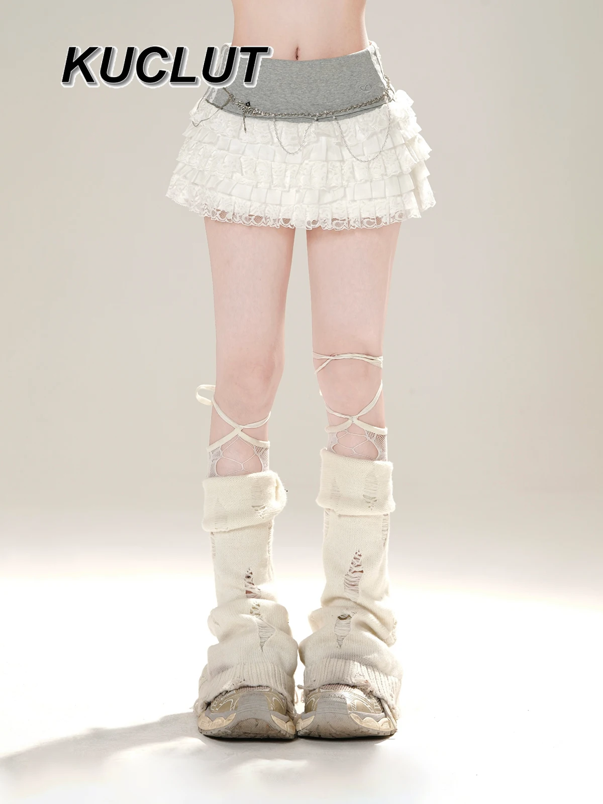 College-Stil, hohe Taille, Spitze, schmaler kurzer Rock, Damen, Faldas, 2025, neuer Sommer, hohe Taille, Spitze, Nähte, Minirock, Lolita, Mädchen