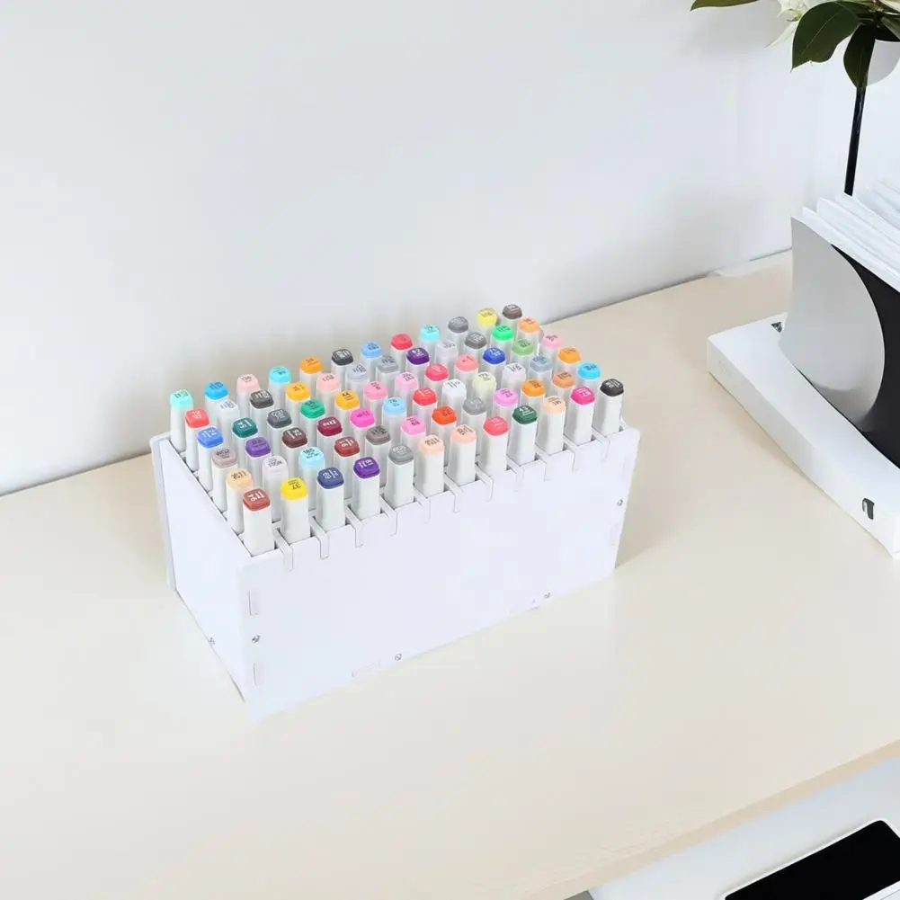 Easy Assembly Art Storage Rack Marker Pen Holder Capacity Marker Pen Organizer with Removable Divider Craft Art Pencils Holder