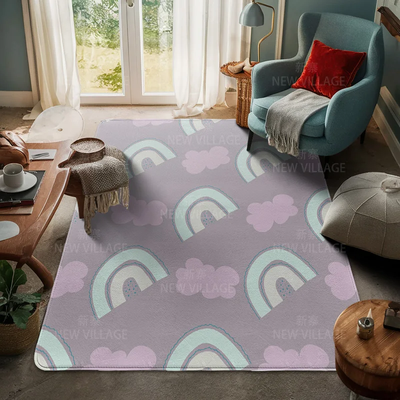 House entrance carpet Home door mat Room Bath Foot bathroom non-slip Kitchen water absorption rugs Modern Nordic rainbow cute