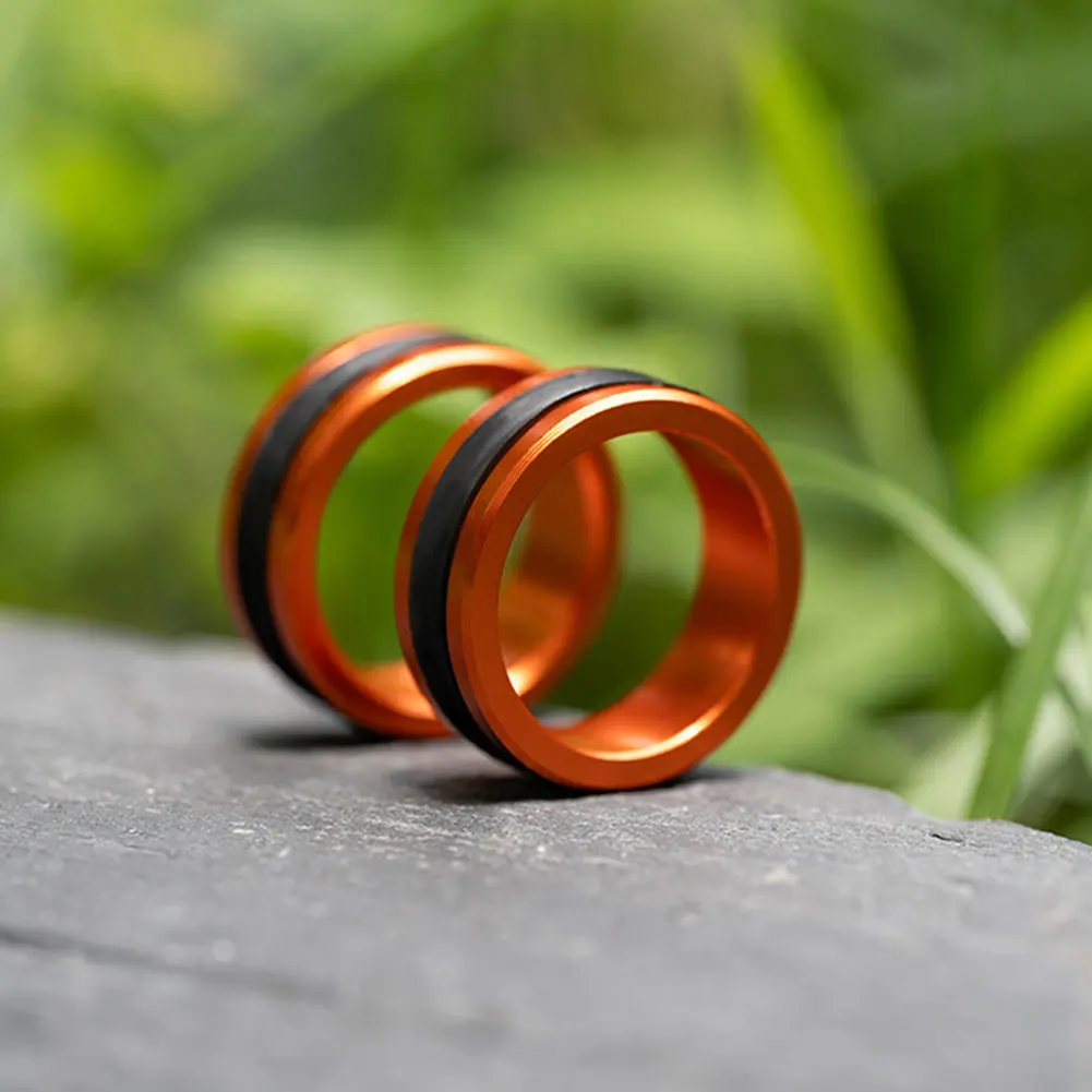 1/2 قطعة حلقة سبائك الألومنيوم المضادة للانزلاق خط المحمولة سحب حلقة خطوط الصيد سحب حلقة صيد السمك أداة