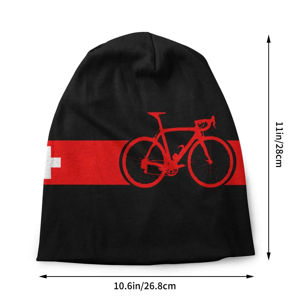 Bike Stripes Switzerland Caps Vintage Adult Outdoor Skullies Beanies Hats Spring Warm Dual-use Bonnet Knitted Hat