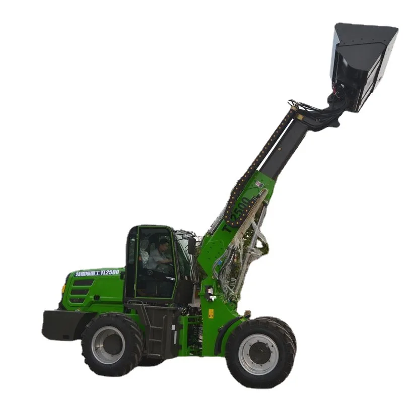 Telescopic Boom Loader Wheeled Multifunctional Construction Machinery Forklift TL2500 Telescopic Boom Crane Forklift Loader