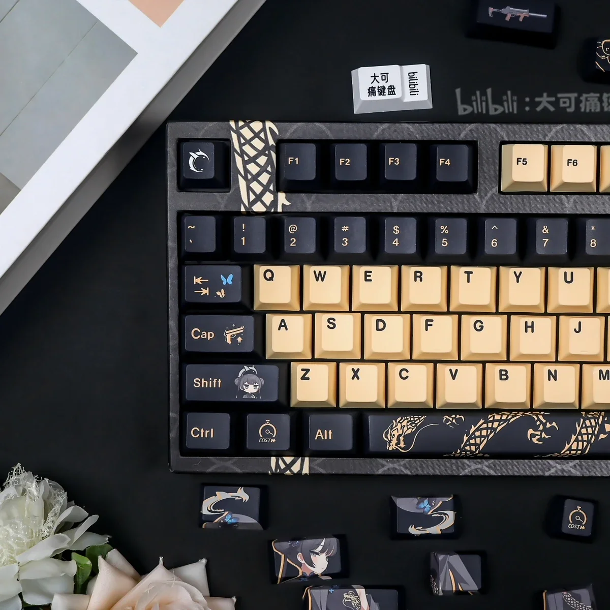 

Sublimation two-dimensional mechanical theme keyboard around people