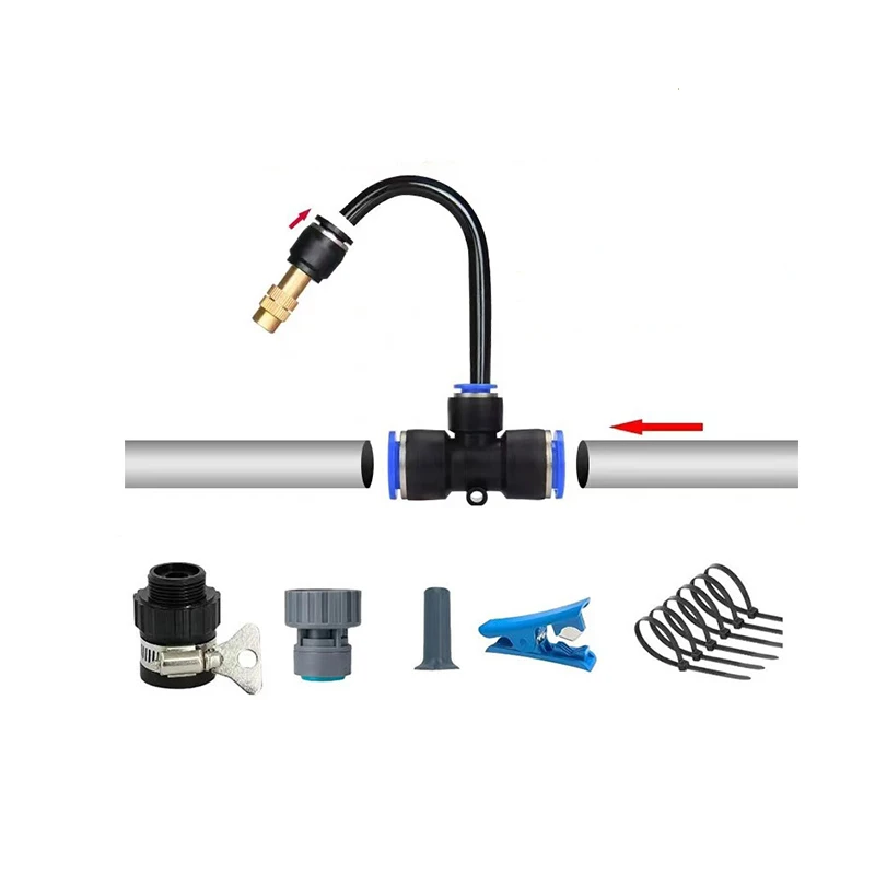High Quality Water Misting System 15pcs Nozzles Drip Irrigation Kit for Garden Agriculture