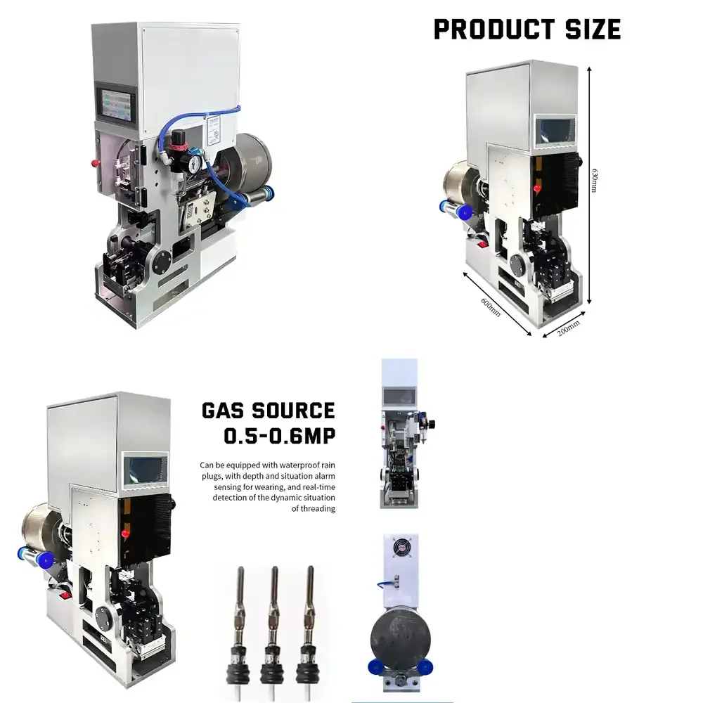 Automatic Cable Waterproof Plug Sealing Inserting Threading Wire Stripping Crimping Machine
