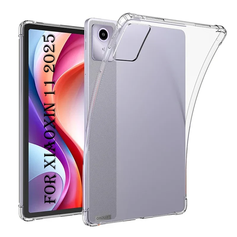 

For New Lenovo M11 Idea 11 Xiaoxin Pad 2025 11" 2024 TB331FC Case HD Clear Air-bags Soft TPU Silicone Protector Shockproof Cover