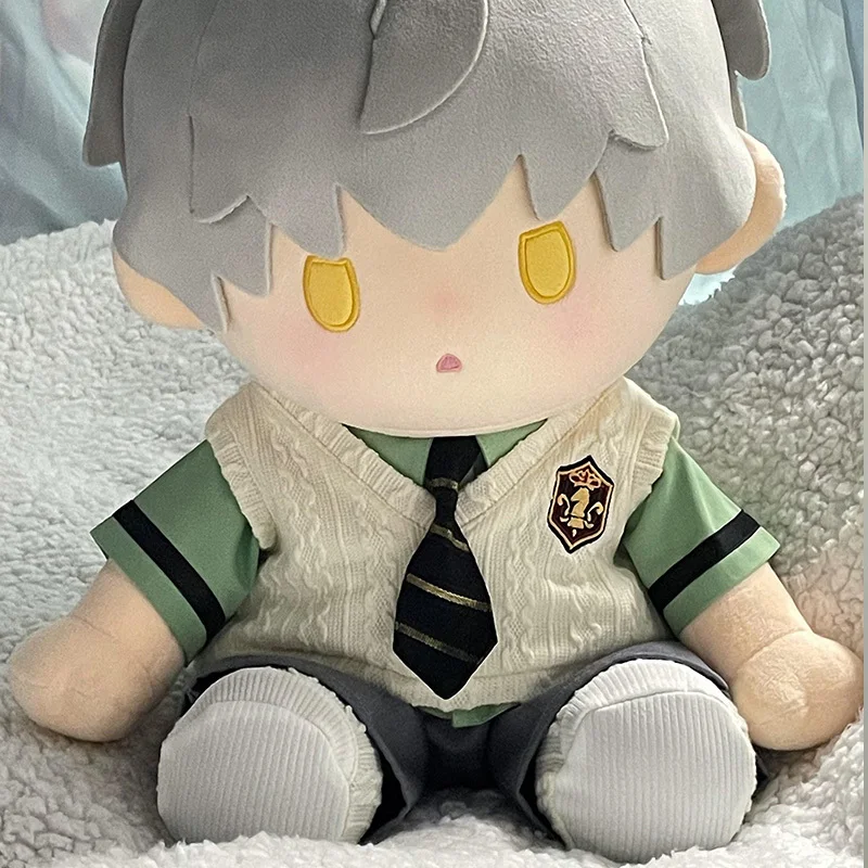 

40cm Cotton Doll Clothes Set: Azure Sky Long Day Outfit for Sitting Pose Dolls Neutral Style Plush Toy Wardrobe Collection