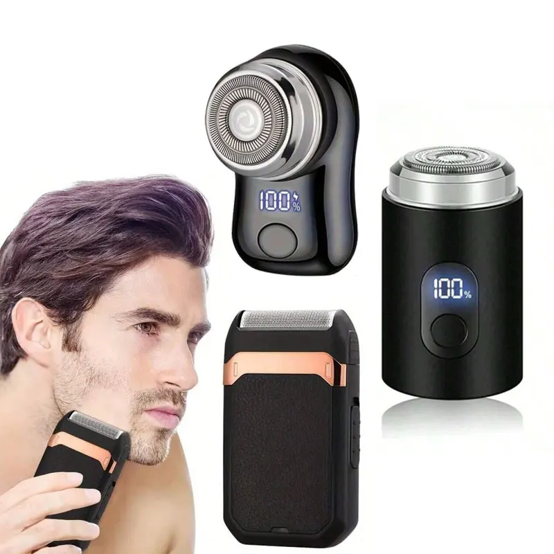 Rechargeable Electric Shaver For Men, Digital Display, Compact & Portable, Suitable For Business Travel And Men's Holiday Gift ,Cordless Detachable Electric Shaver For Face,Cordless Rechargeable Foil