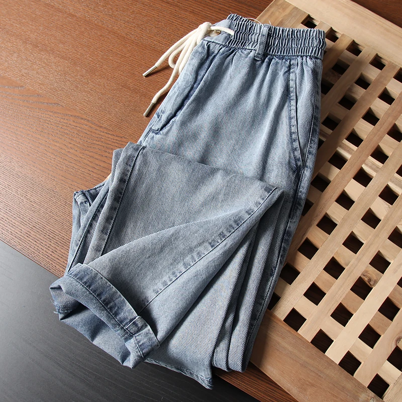 

Атао Самоупаковка! Шелковая ткань! Весенне-летние мужские тонкие прямые джинсы, повседневные длинные брюки, универсальные модные прямые брюки