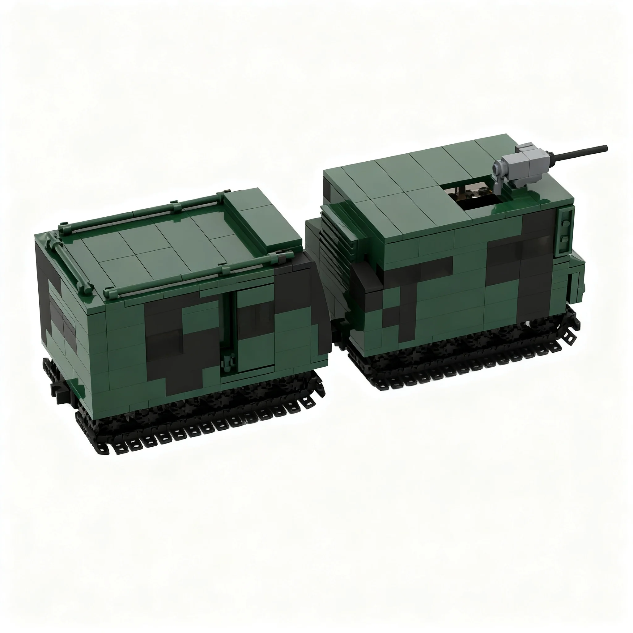 590pcs MOC Bandvagn 206 BV206 Armoured All-Terrain Vehicle Model Building Blocks Architecture 3D DIY Display Birthday Assemble