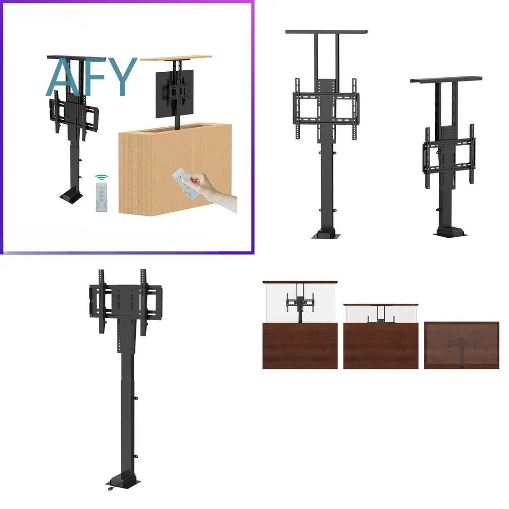TV Cabinet Lifting Stand for 30 to 70 Inch TVs Fully Automatic Adjustable Height Display Base Motorized TV Lift Platform Home