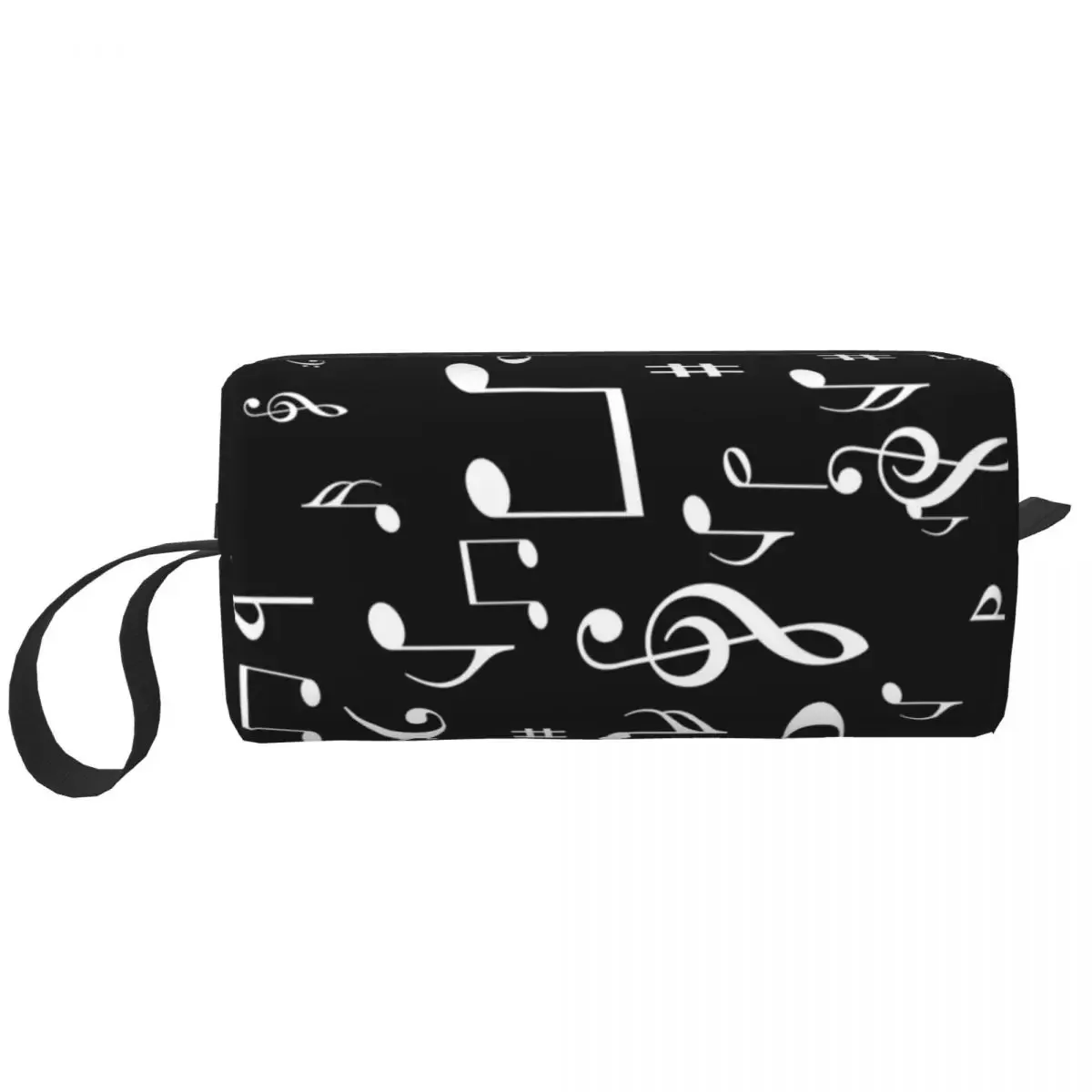 

Music Notes Makeup Bag Cosmetic Organizer Storage Dopp Kit Toiletry Cosmetic Bag for Women Beauty Travel Pencil Case