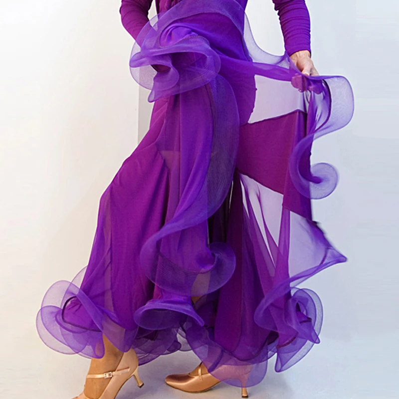 

high quality Women ballroom dance skirt modern waltz standard flamenco dance skirts big swing skirts 7 kind colors