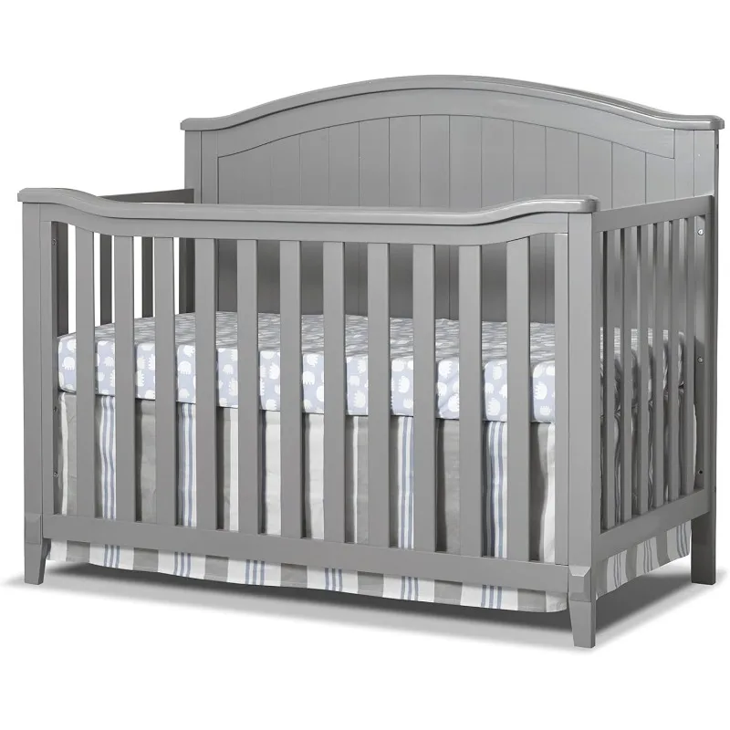 

Classic 4-in-1 Convertible Crib, Made of Wood, Non-Toxic Finish, Wooden Baby Bed, Toddler Bed, Child’s Daybed and Full-Size Bed