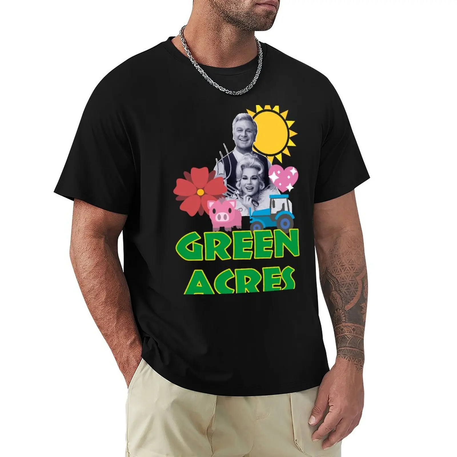 Welcome to Green Acres on Oliver and Lisa Douglas' farm in Hooterville, funny sitcom T-Shirt Soft Casual Short Sleeve Cotton Tee