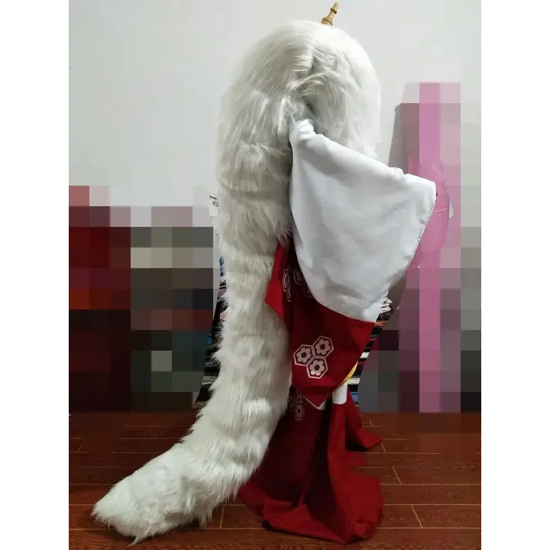 

CyNew Anime Inuyashang Cosplay Costume Sesshoumarung Carnival Halloween Arthur Curry Fancy Kimono Big Tail Custom Made