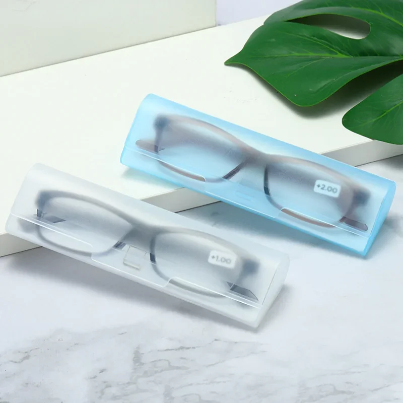 New Style Semi Transparent Myopia Presbyopic Glasses Box Frosted Plastic Glasses Cases Eyeglasses Organizer Reading Glasses Bag