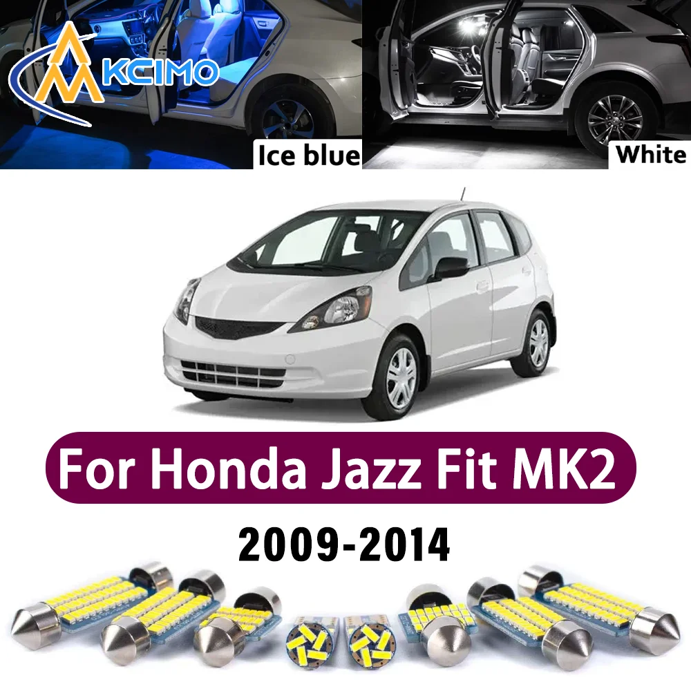 

Error Free LED Interior Light Kit for Honda Jazz Fit MK2 II 2009-2014 Premium Bright Dome Trunk Mirror Reading Lamps Canbus