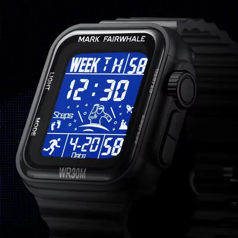 Mark Fairwhale 4430 Electronic Watches Luminous Calendar Waterproof Sports Fashion Men Women Casual Digital Watch reloj hombre