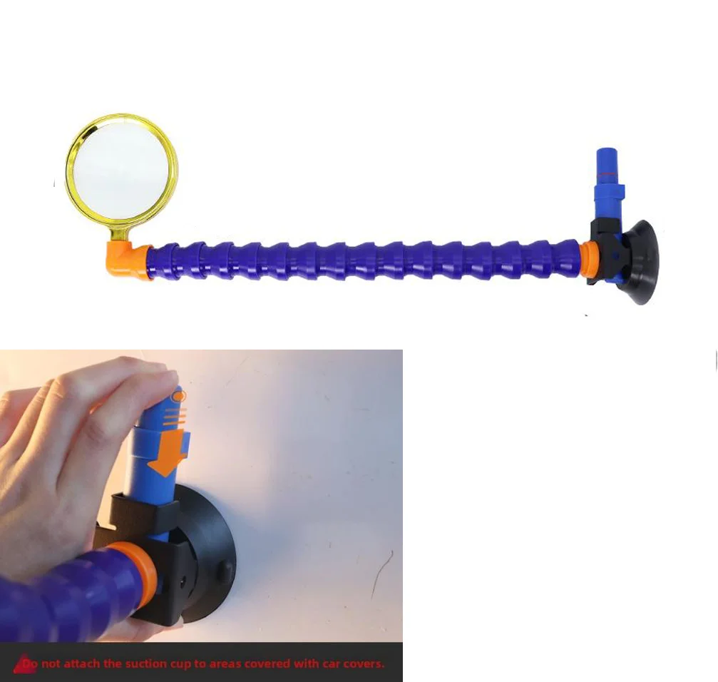

For Vehicle Body Panels 5X Magnifying Glass Car Dent Repair Tool Purple Vacuum Suction Cup Silicone Suction Base