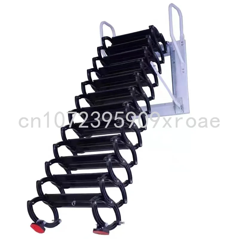 Manual Carbon Steel Folding Stairs, Telescopic Retractable, Electric Stairs, Remote Control, Loft Attic