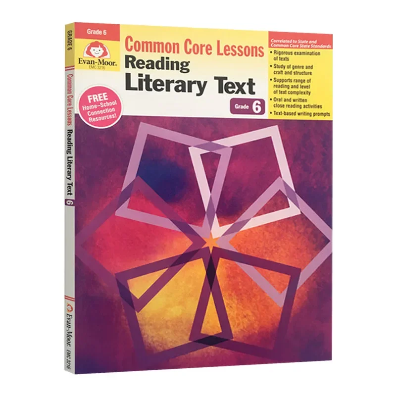 Evan-Moor Reading Literary Text, Grade 6 Workbook,aged 9 10 11 12, English book 9781629381503