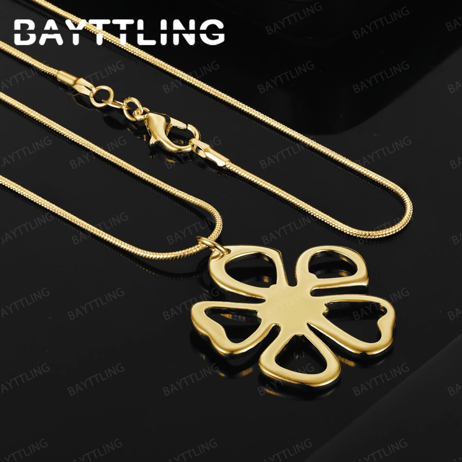 

925 Silver 18K Gold 16-30 Inch Delicate Flower Pendant Necklace for Women Girlfriend Gift Jewelry Wedding Party