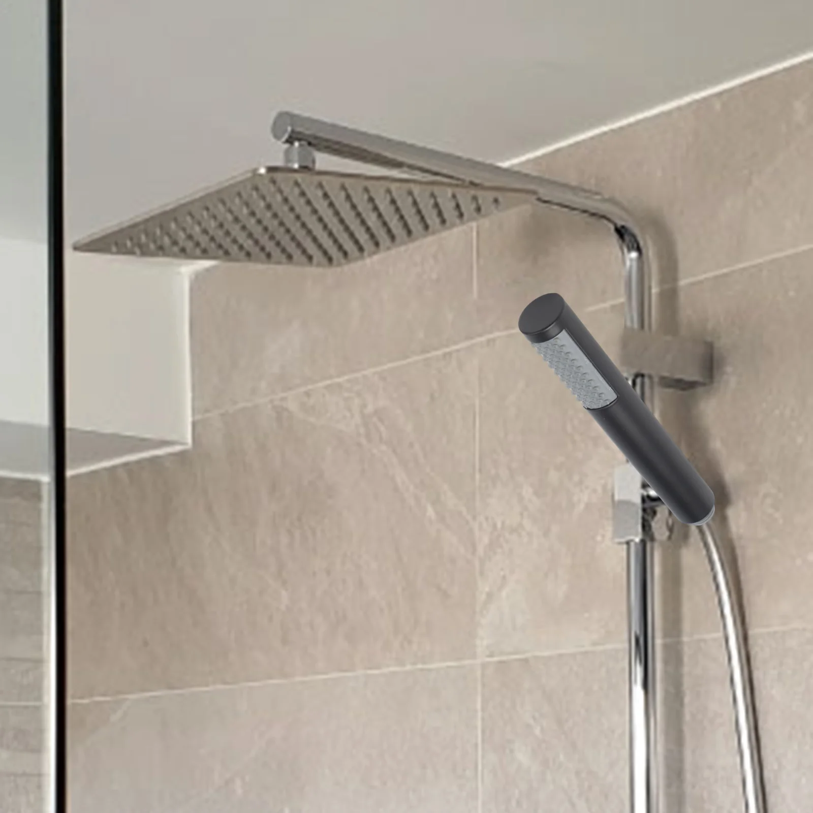 Anti-Limescale Nozzles Hand Shower Bathroom Upgrade Water Conservation 67 Anti-Limescale Nozzles Linear High-Pressure System