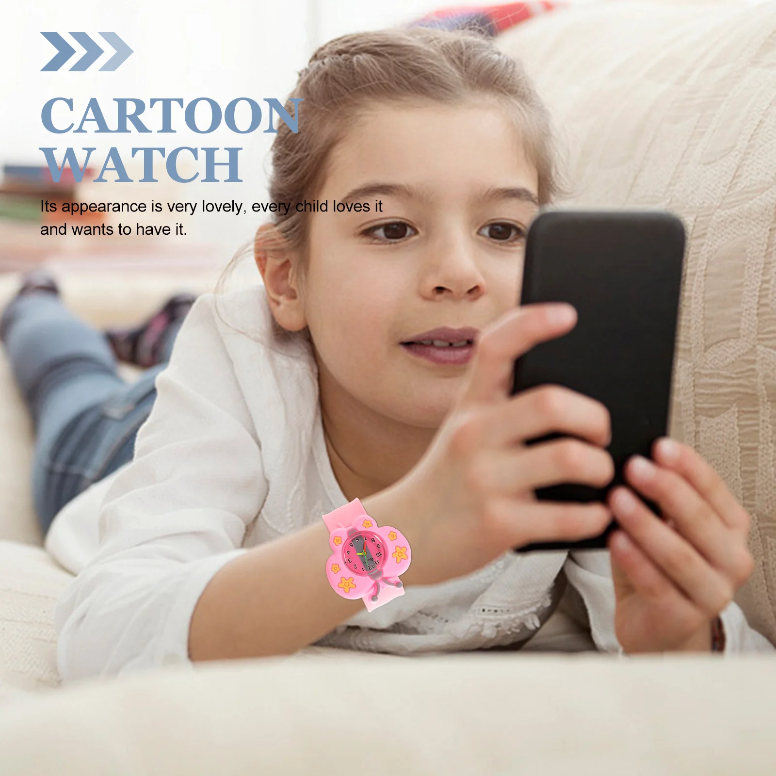 

3pcs Children's Silicone 3D Cartoon Pattern Cute Digital Student Patting Watch Clear Arabic Numerals Safe Comfortable for Kids