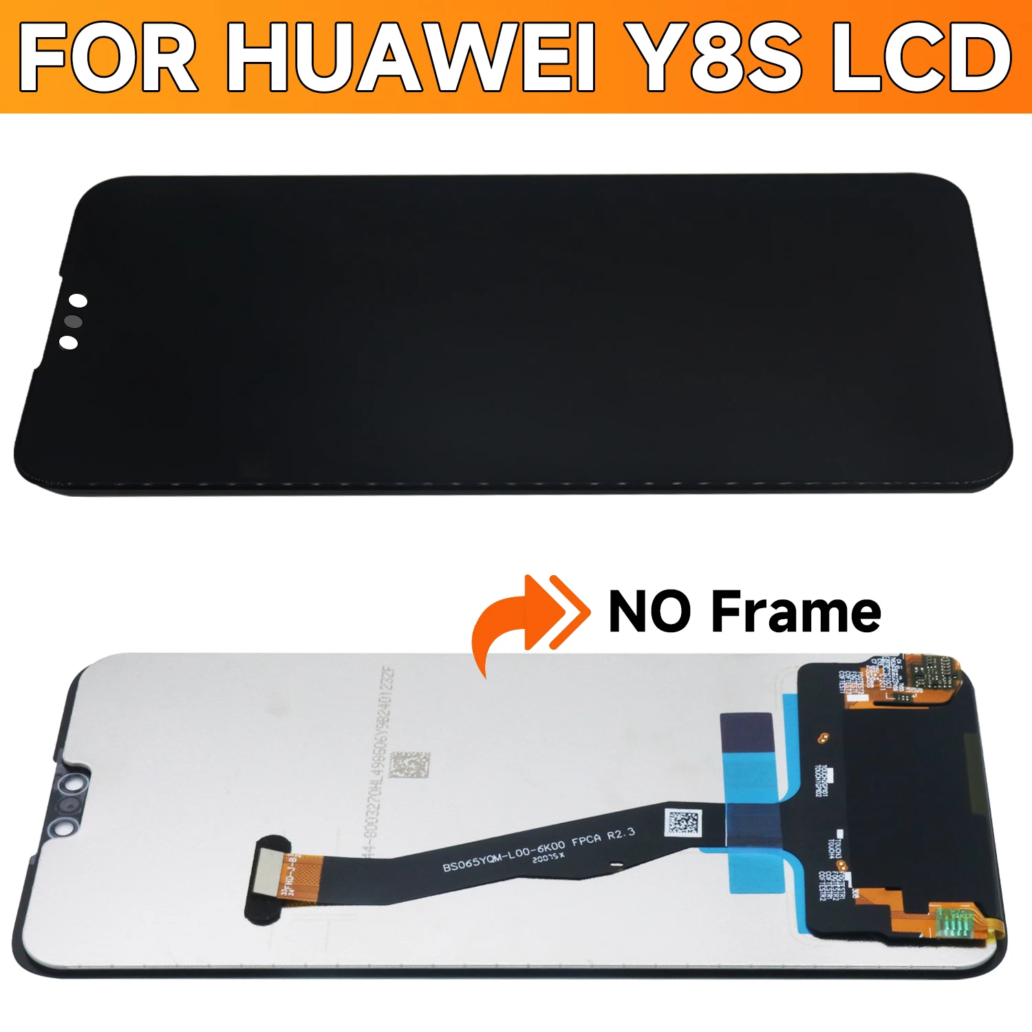 AMOLED 6.5\'\' For HUAWEI Y8S LCD JKM-LX1, JKM-LX2, JKM-LX3 Display Touch Digitizer For HUAWEI Y8S Screen with frame