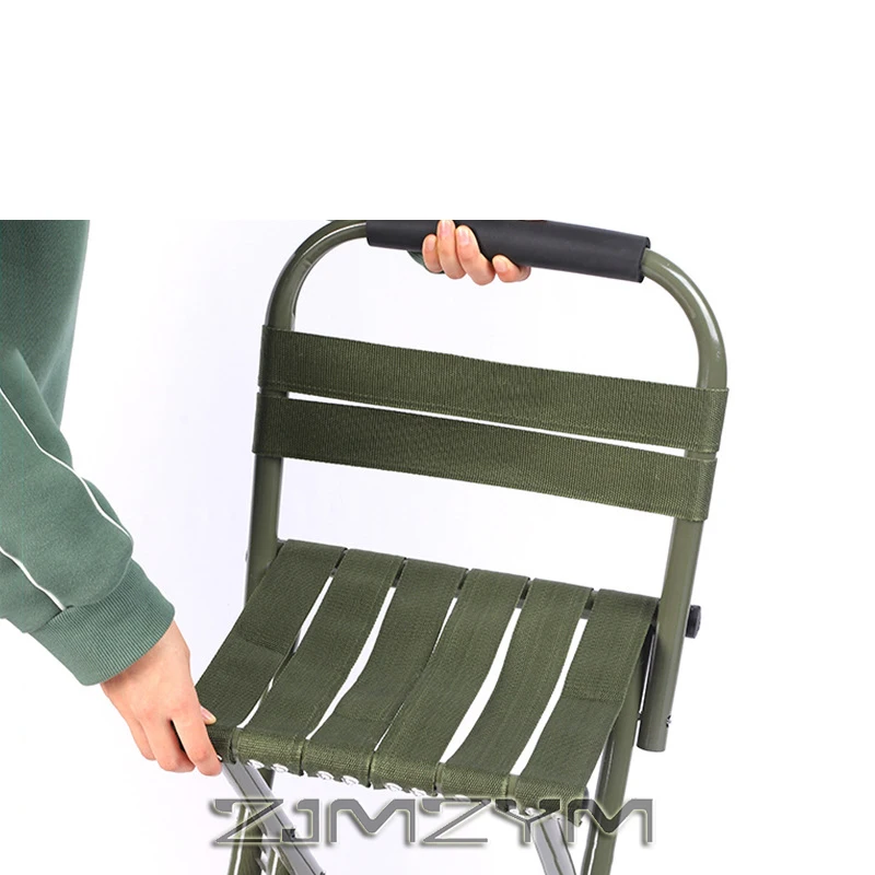 Outdoor Folding Backrest Chair Thickened Maza Folding Stool Fishing Chair Portable Small Stool