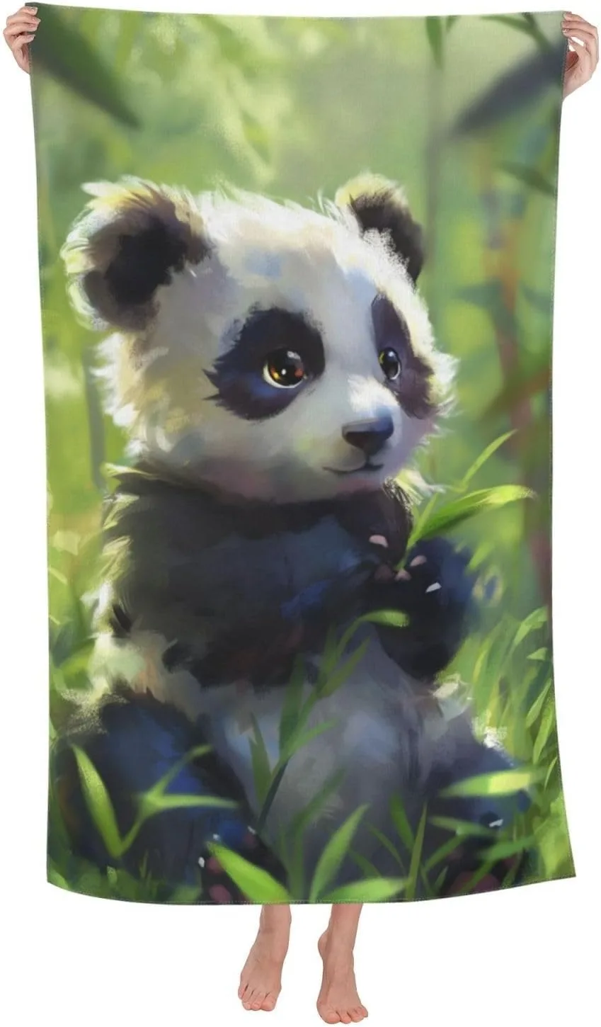 Cute Panda pattern Towel for Family stuffs friends Gifts Quick-Dry Sand free For Bath Yoga Tourism Beach Camping Swimming GYM