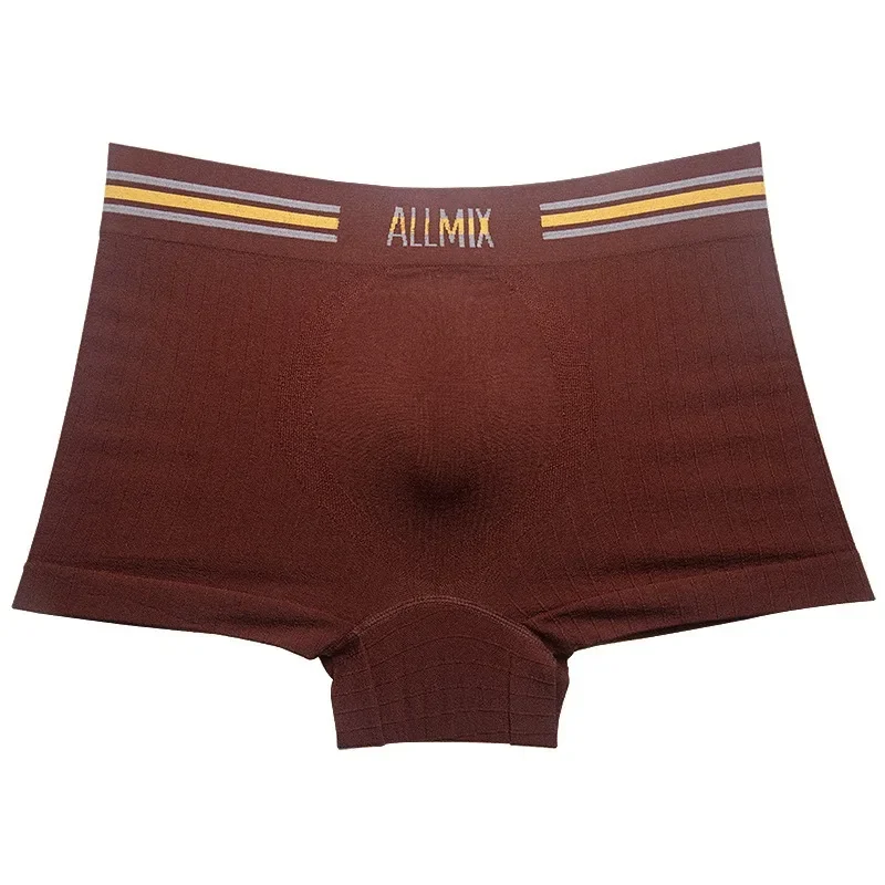 

Men's Boys, Color Bar Letters, Sports Seamless Low Waist Letter Flat Corner Panties N8805