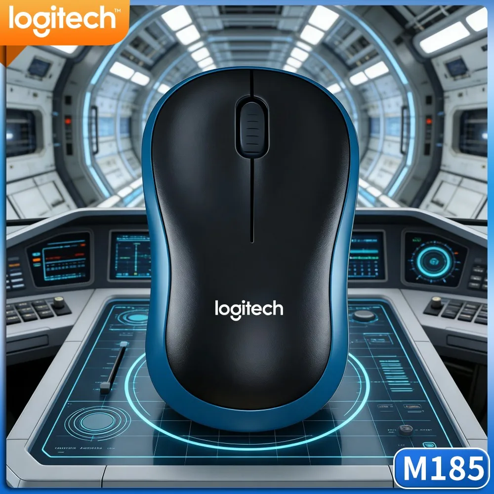 Logitech M185 Lightweight Wireless Mouse, 1000 DPI Sensor, Plug And Play, No Driver Needed For Daily Computer Use