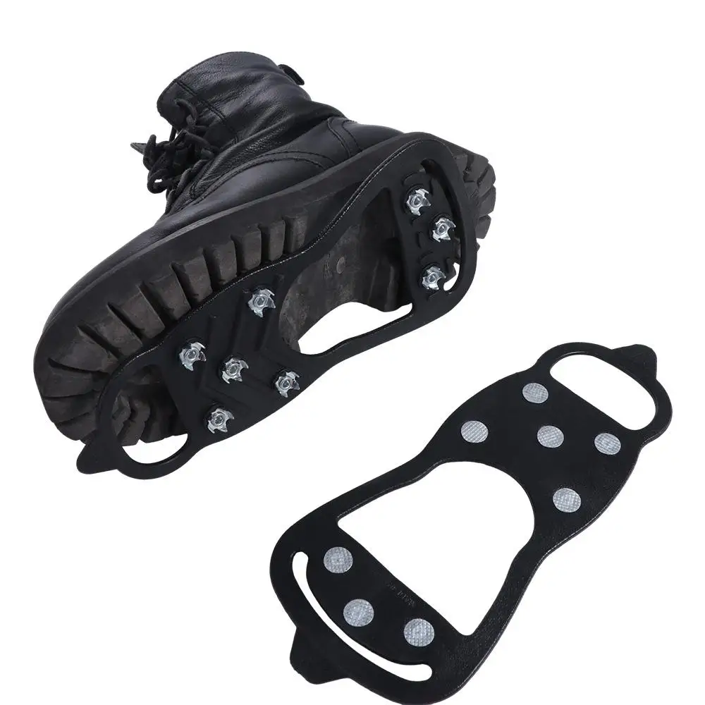 Tpe 8 Tooth Ice Snow Crampons Anti-Skid Shoe Spikes 8 Anti-Skid Ice Gripper Snow Spikes Unisex Grips Cleats Shoe Spikes Men