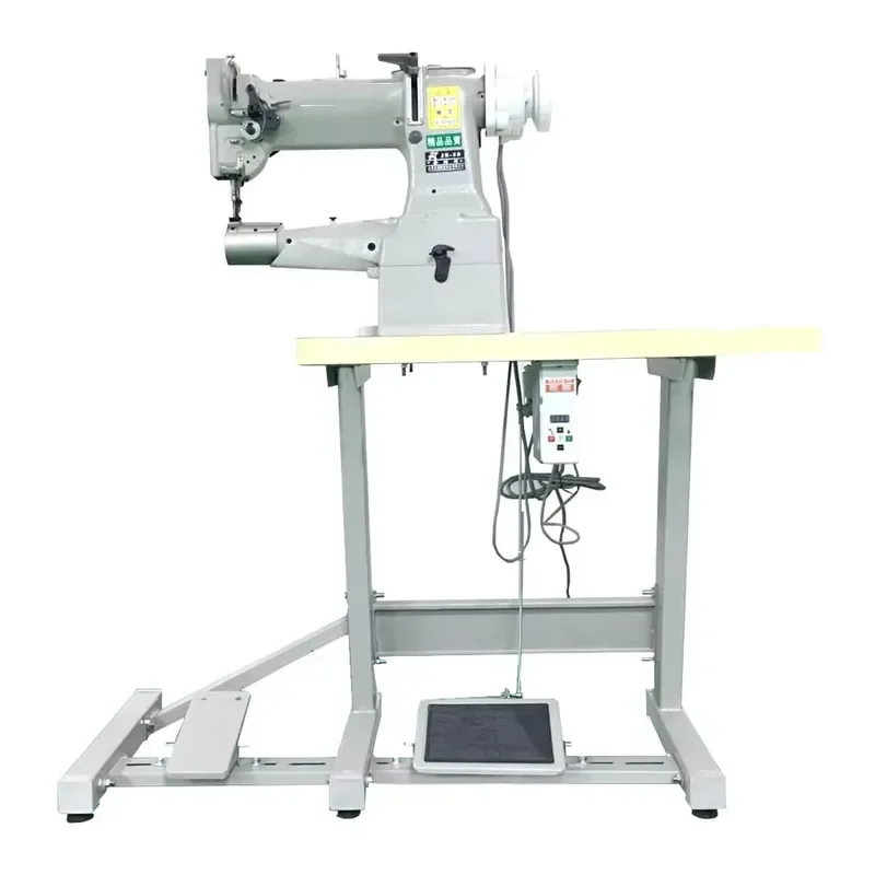 8B Industrial Cylinder Arm Lockstitch Sewing Machine Single for Garment Suitcase Back Pad Heavy Leather