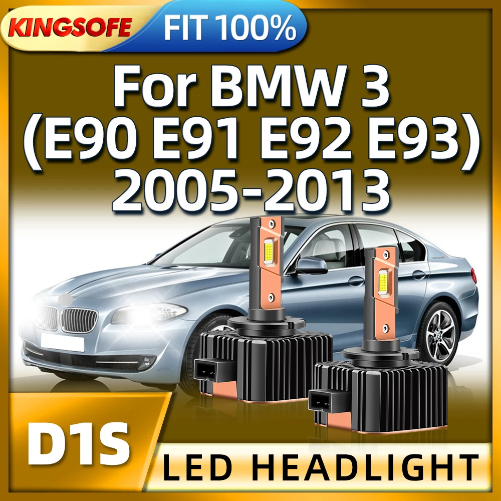 KINGSOFE LED Headlights Bulbs D1S Replace Xenon Lamp For BMW 3 E90 E91 E92 E93 2005 2006 2007 2008 2009 2010 2011 2012 2013