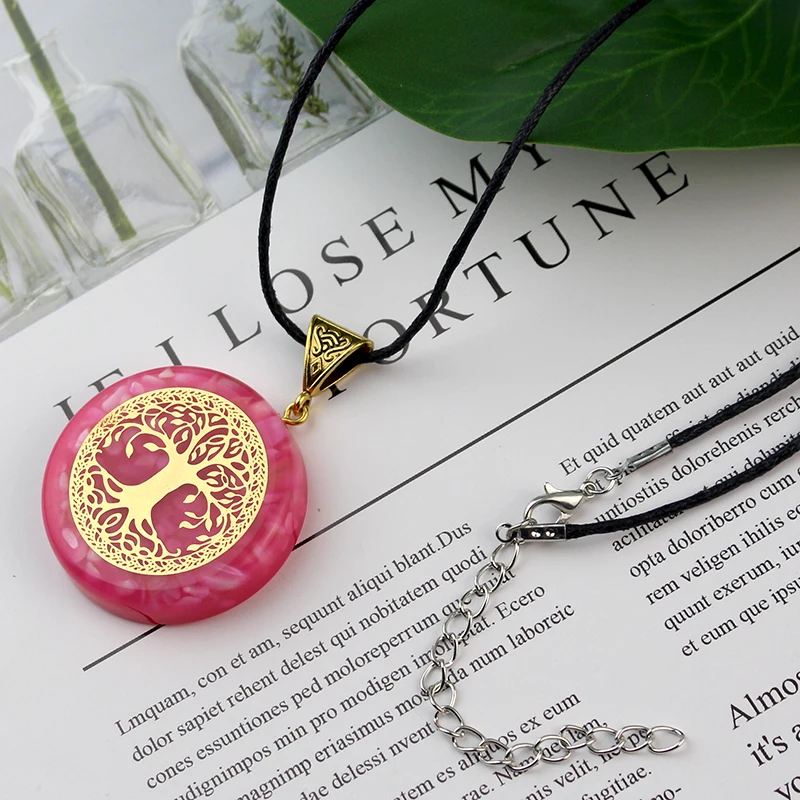 7 Chakra Orgonite Amulet Pendant Necklace Men Women Natural Reiki Healing Energy Gemstones Necklace Yoga Meditation Jewelry Gift