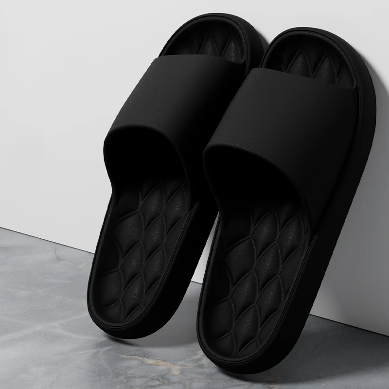 Modische Herren-Hausschuhe, Sommer, flach, leicht, EVA, für Zuhause, Badezimmer, bequeme, rutschfeste Paar-Hausschuhe, Indoor-Slides, Duschschuhe – Detail 8
