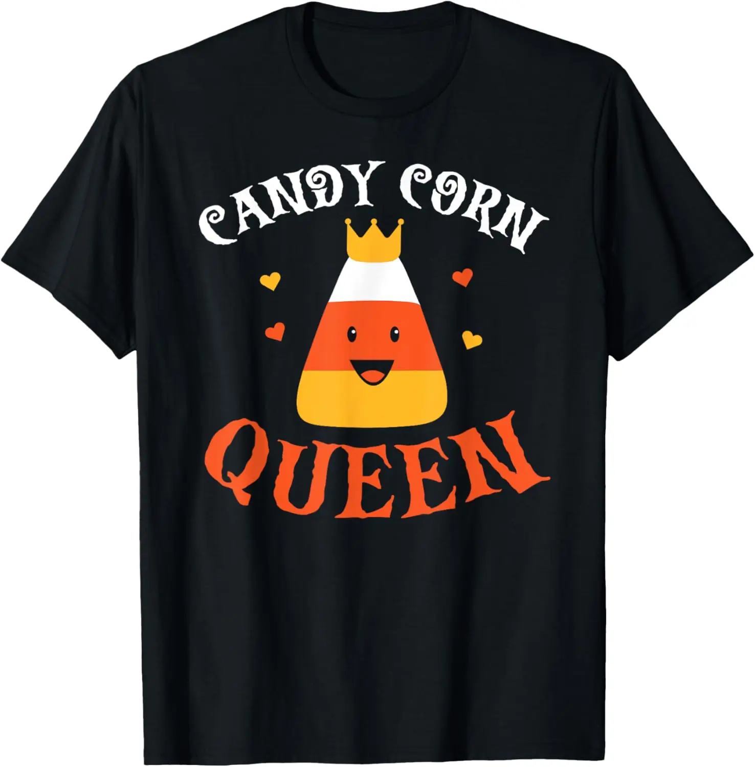 Candy Corn Queen Halloween Party Cute Costume Funny T-Shirt