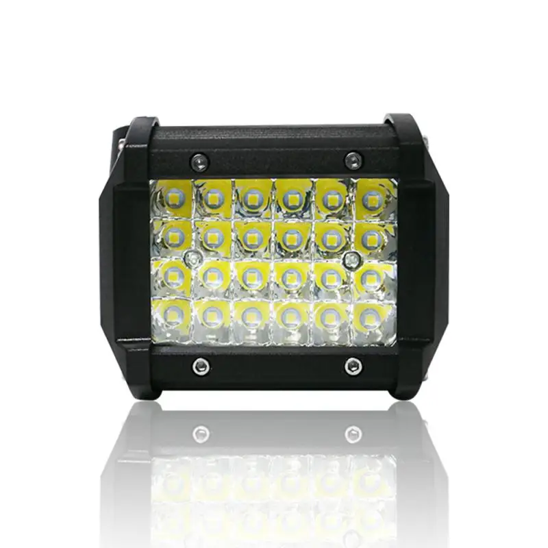 Automobile LED spotlight SUV motorcycle headlight Spotlight Car flashlight Parts 24 LED 4 row 72W work light